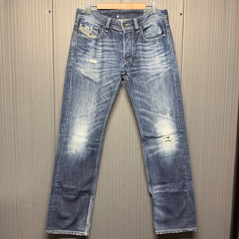 Diesel Industries Jeans Regular Low Waist Larkee Dark Wash Denim Men's Size 32